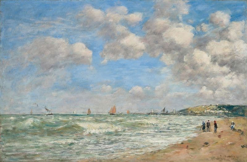 Deauville, la plage à marée montante as a canvas print