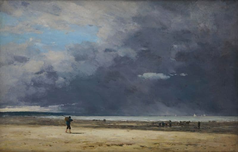 Deauville, marée basse (1860-65) as a canvas print