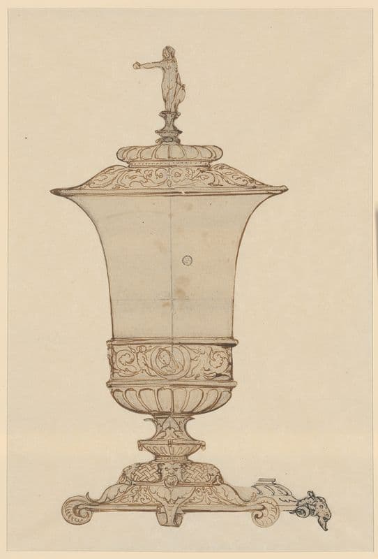 Deckelpokal Mit Allegorischer Frauengestalt as a canvas print