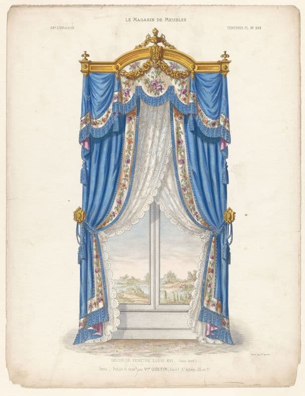 Décor de fenètre Louis XVI (bois doré) (1832 - 1904) as a canvas print