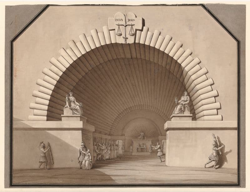 Décor de théâtre pour la Tragédie de Virginie (1794-1795) as a canvas print