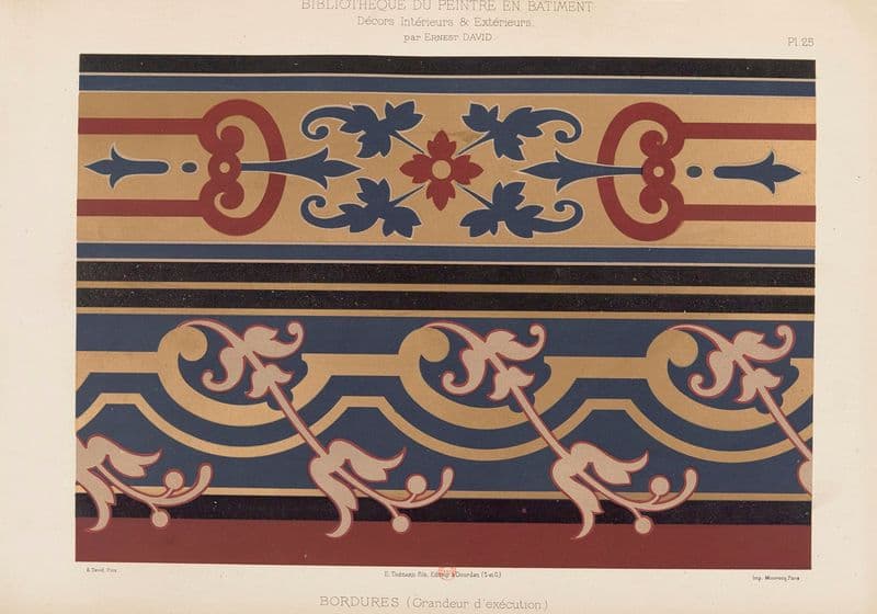 Décors Intérieurs et Extérieurs Pl.25 (1890-1891) as a canvas print