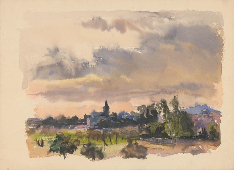 Dedinská krajina (1940–1944) as a canvas print