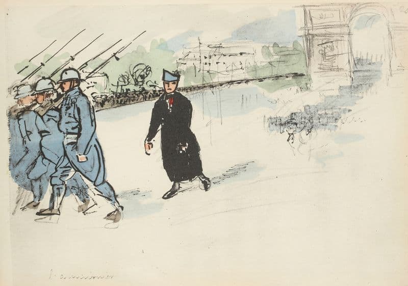 Défilé du 14 juillet 1919 L’aumônier as a canvas print
