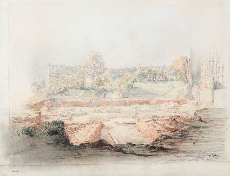 Dégagement de la seconde moitié des Arènes Rue Monge (1915-1945) as a canvas print