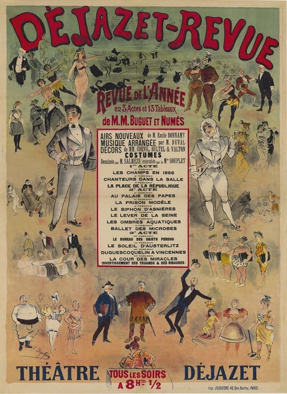 Dejazet-Revue, revue de l’année. Théatre Déjazet (1880-1890) as a canvas print
