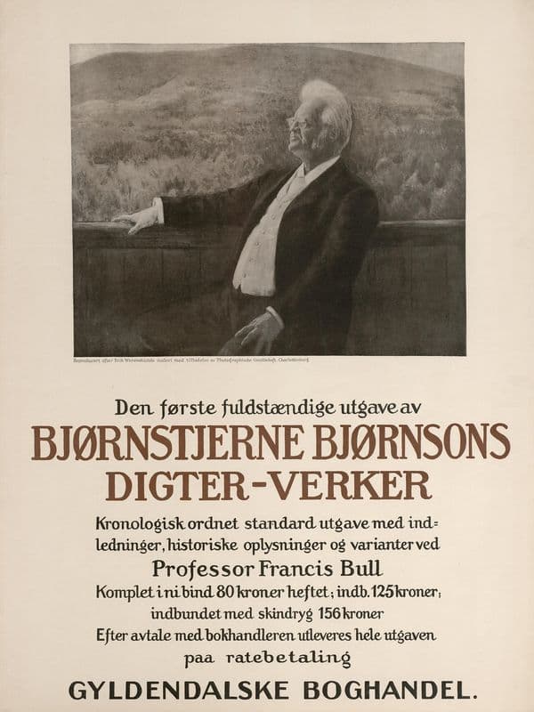 Den første fuldstændige utgave av Bjørnstjerne Bjørnsons Digter-verker as a canvas print
