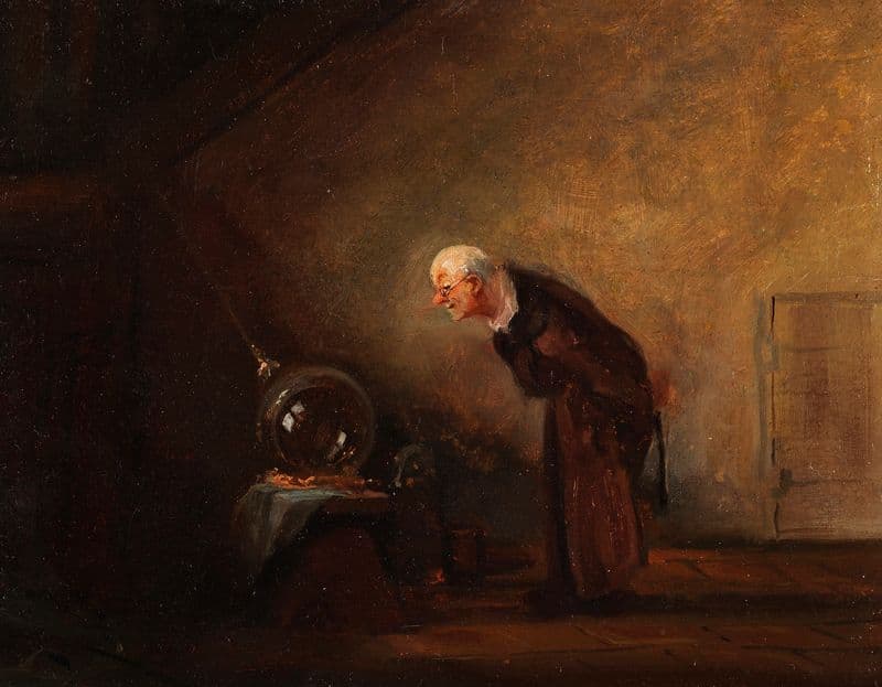 Der Alchimist (Chemicus) (ca 1840) as a canvas print