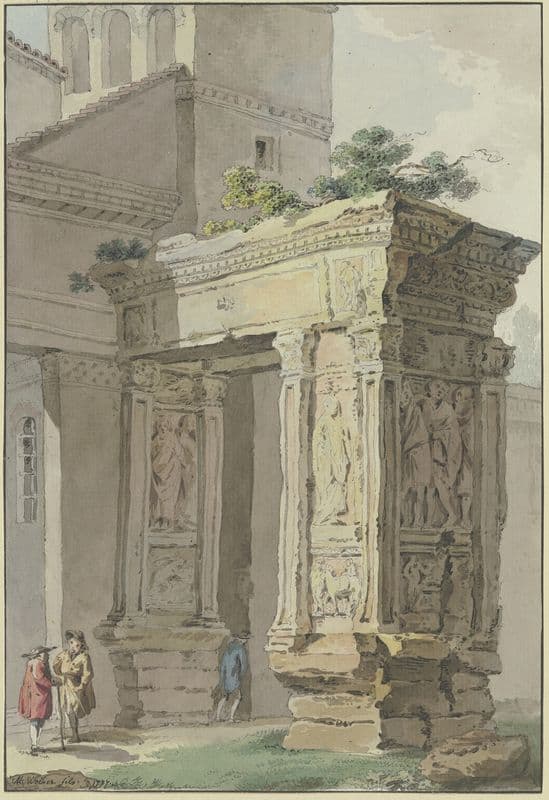 Der Arco degli Argentarii bei San Giorgio in Velabro in Rom as a canvas print