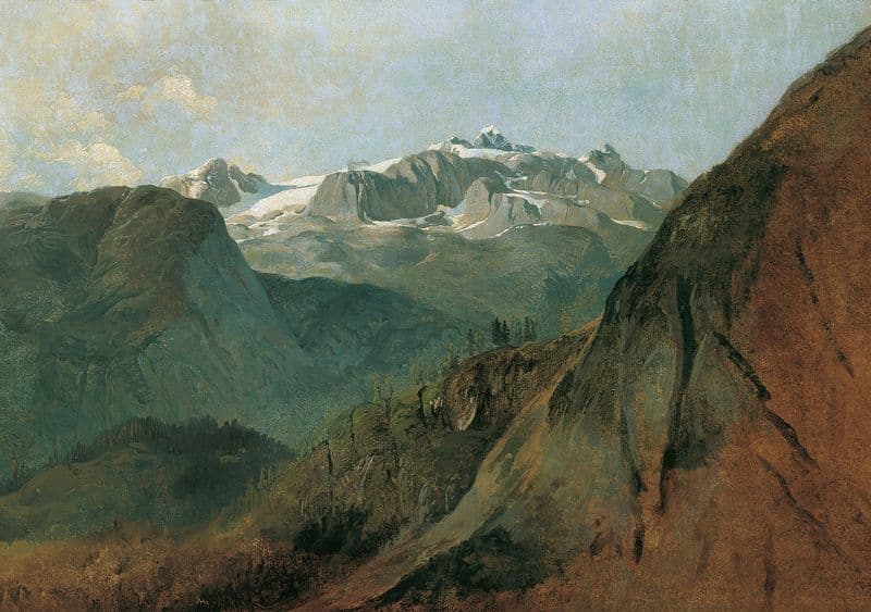 Der Dachstein vom Plassen bei Hallstatt as a canvas print
