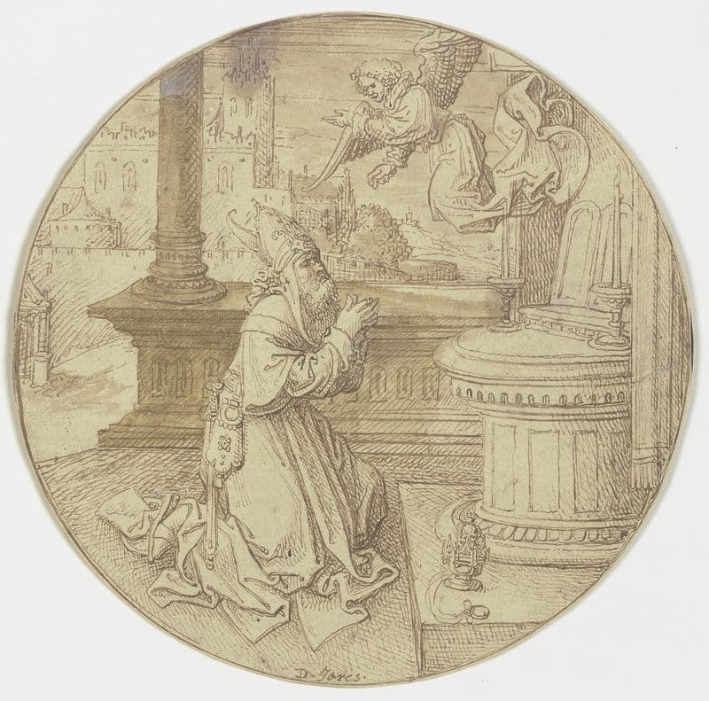 Der Erzengel Gabriel erscheint dem Zacharias während seines Priesterdienstes im Tempel zu Jerusalem as a canvas print