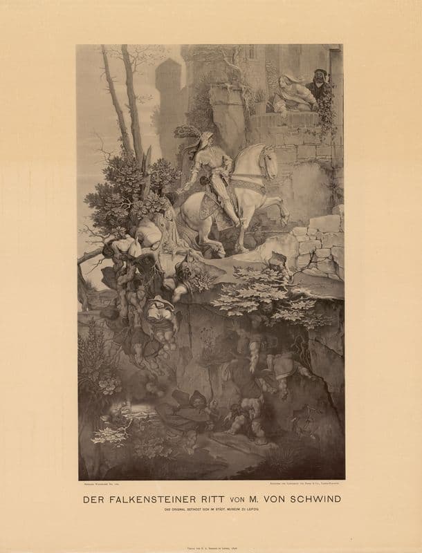 Der Falkensteiner Ritt (19th century) as a canvas print