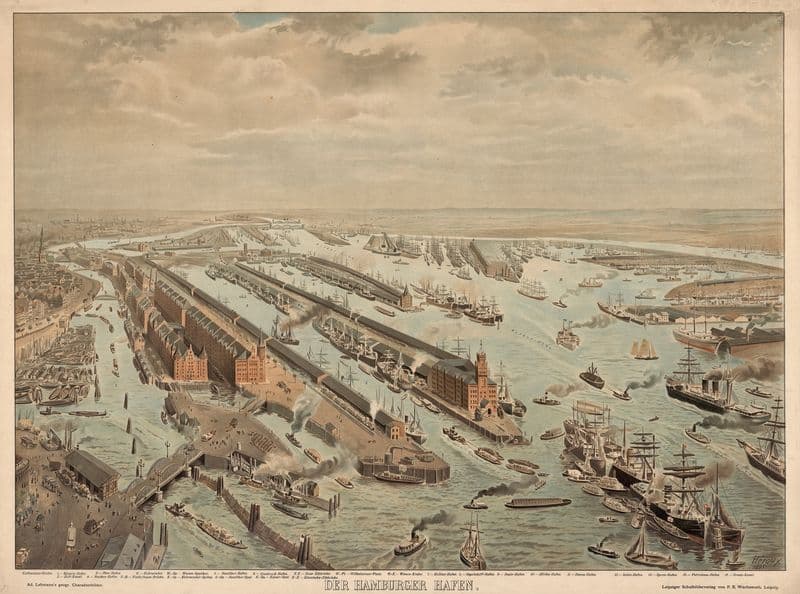 Der Hamburger Hafen as a canvas print
