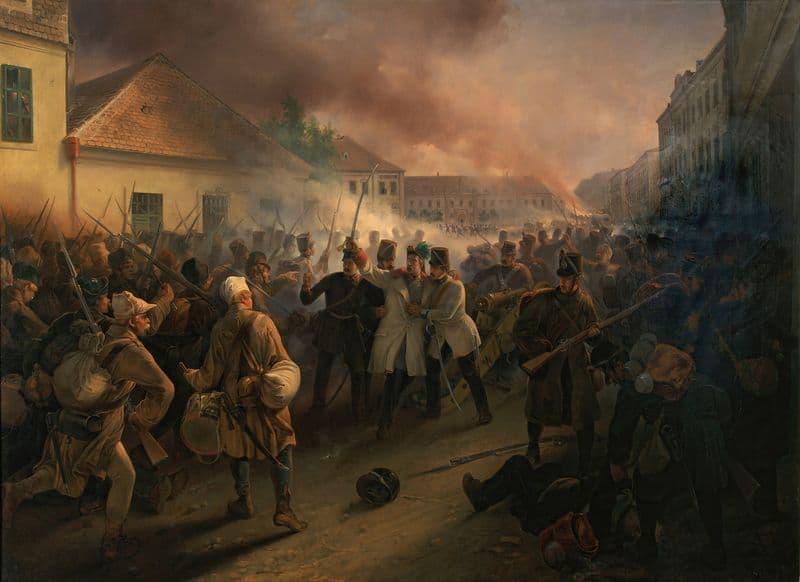 Der Heldentod General Heinrich Hentzy’s von Arthurm as a canvas print