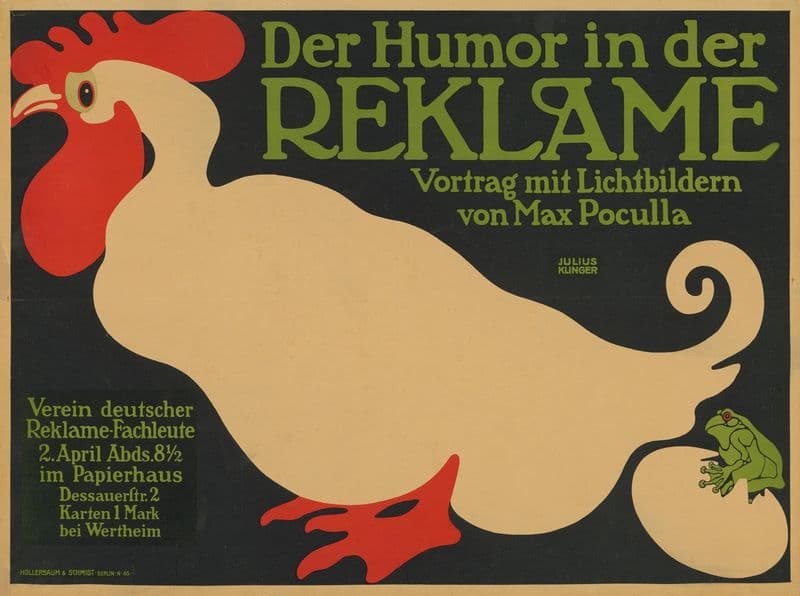 Der Humor in der Reklame. Vortrag von Max Poculla as a canvas print