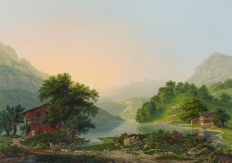 Der Lungerensee im Canton Unterwalden as a canvas print