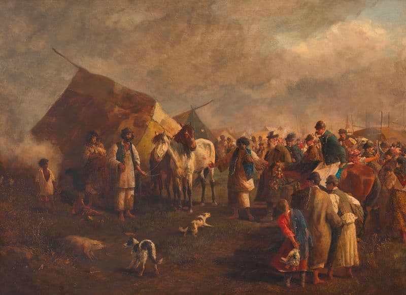 Der Pferdedieb (before 1904) as a canvas print
