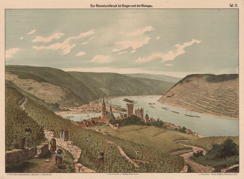 Der Rheindurchbruch bei Bingen und der Rheingau as a canvas print