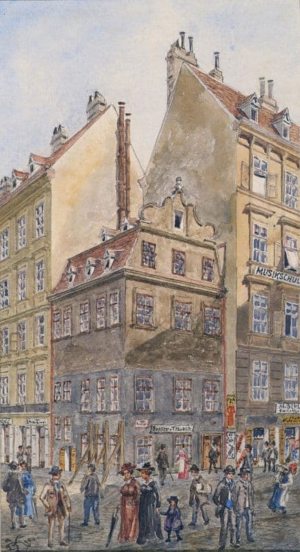Der Salzgries in Wien (Ecke Tiefer Graben) as a canvas print
