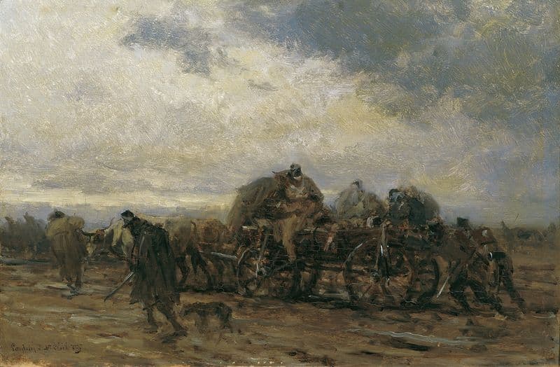 Der Verwundetentransport II as a canvas print