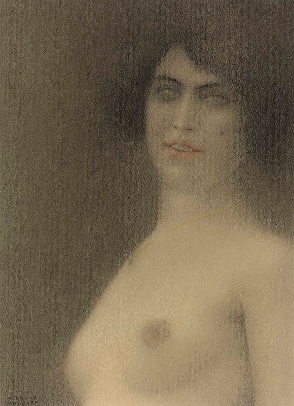 Des cheveux noirs (L’Ange du mal) as a canvas print