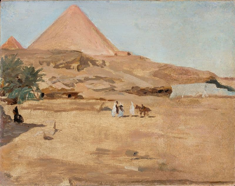 Desert and pyramid motif. From the journey to Egypt as a canvas print