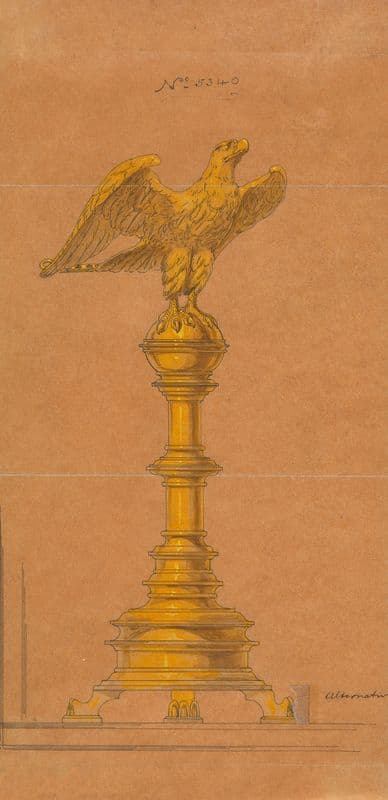 Design executed for Jones and Willis, metal and wood-workers and church furniture manufacturers of Birmingham and London as a canvas print