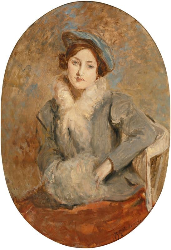 Désirée Manfred With A Muff as a canvas print