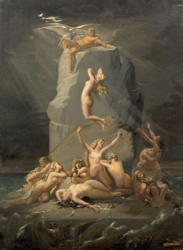 Désolation des Océanides au pied du roc où Prométhée est enchaîné (18th century) as a canvas print