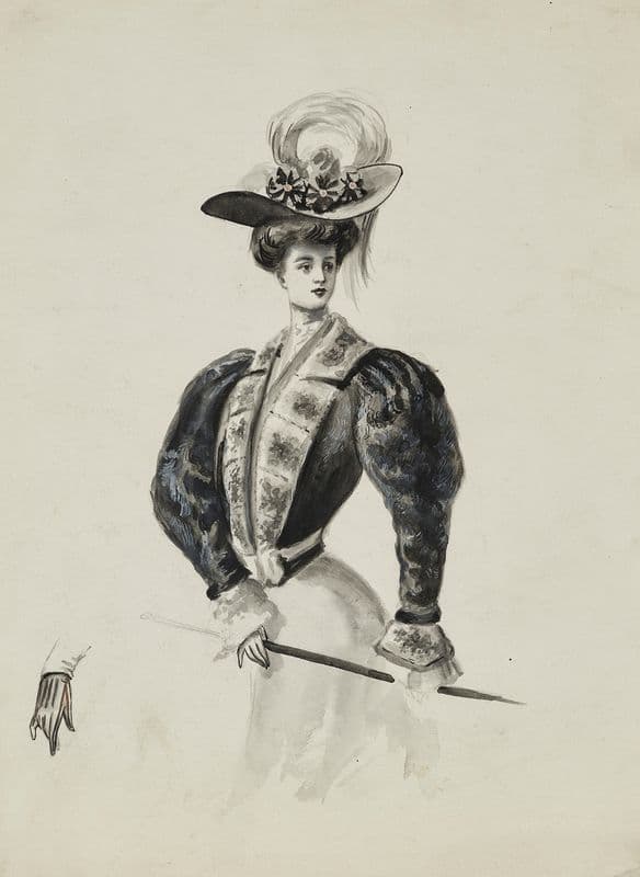 Dessin de mode (1899-1900) as a canvas print