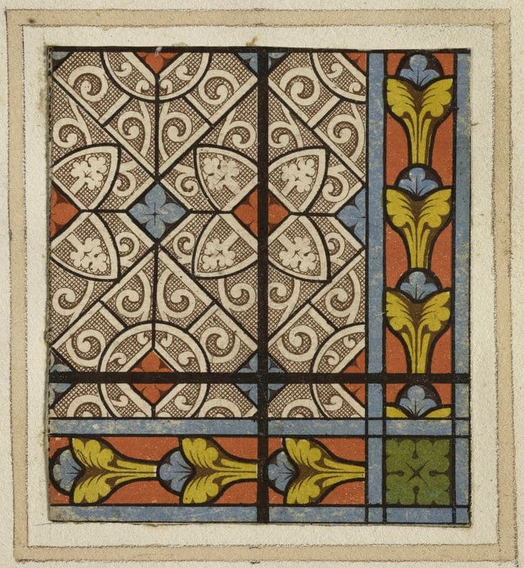 Détail de fenêtre à vitraux as a canvas print