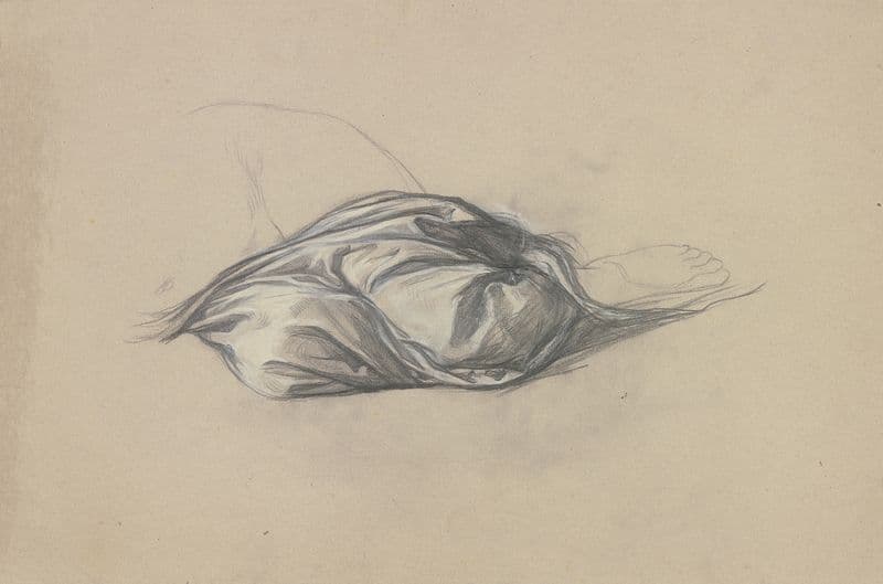 Detail der Beine der Hero aus ‘Hero und Leander’ (before 1863) as a canvas print