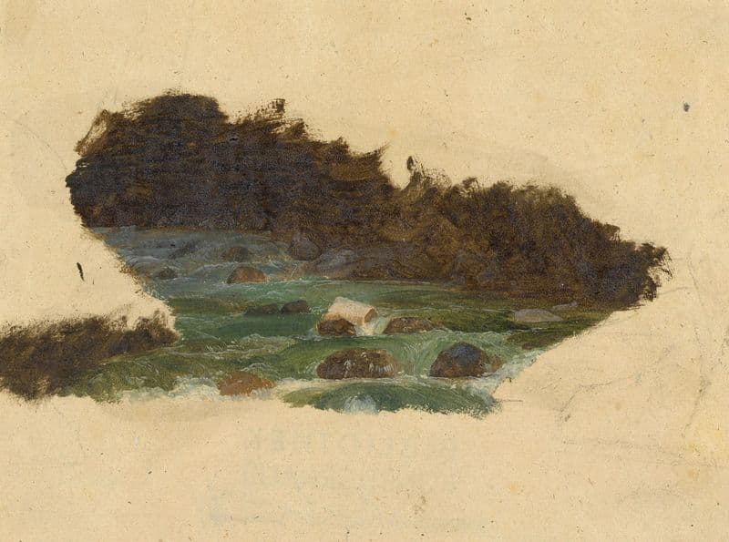 Detailstudie eines Baches (ca. 1840–1850) as a canvas print