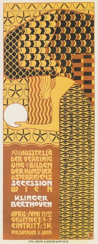 Deutsch Plakat für die XIV. Ausstellung der Secession as a canvas print