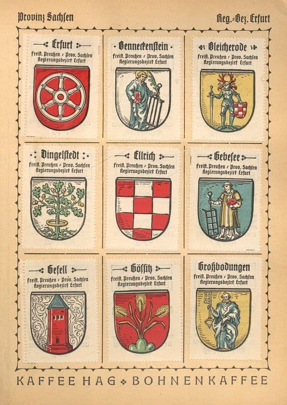 Deutsche Ortswappen (German municipal coats of arms) Pl.17 as a canvas print