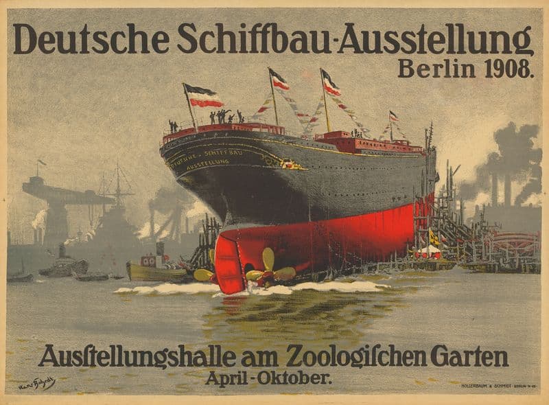Deutsche Schiffbau-Ausstellung Berlin 1908 as a canvas print