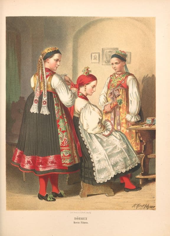 Deutsche Volkstrachten Pl.57 as a canvas print
