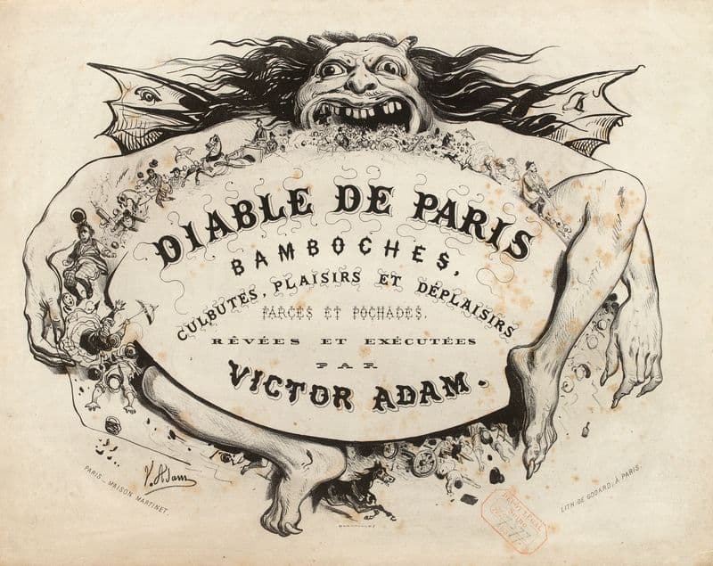 Diable de Paris Bamboches, culbutes, plaisirs et déplaisirs farces et pochades, rêvées et exécutées as a canvas print
