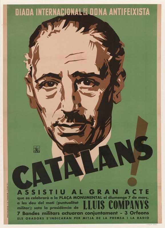 Diada internacional de la dona antifeixista… Catalans ! Assistiu al gran acte as a canvas print