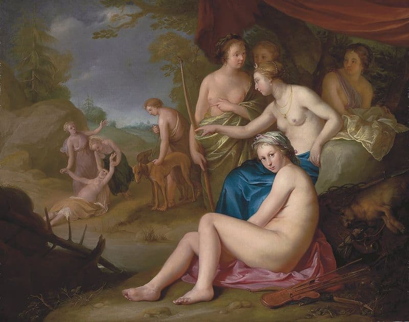 Diana And Callisto as a canvas print