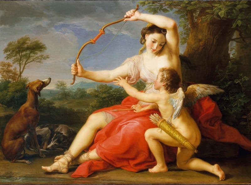 Diana and Cupid as a canvas print