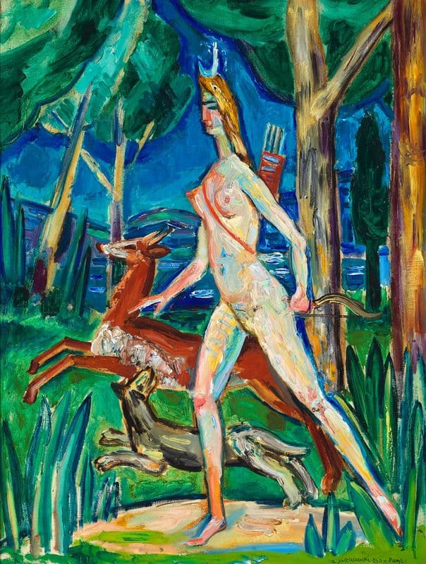 Diana in the forest as a canvas print