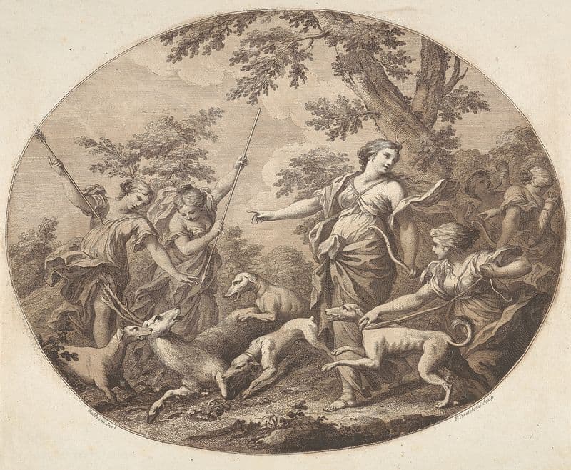 Diana, The Huntress as a canvas print