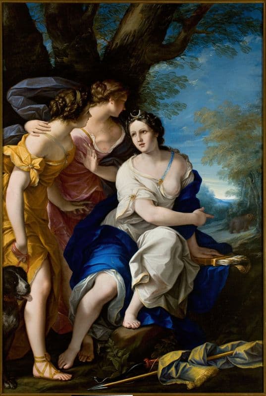 Diana with nymphs as a canvas print