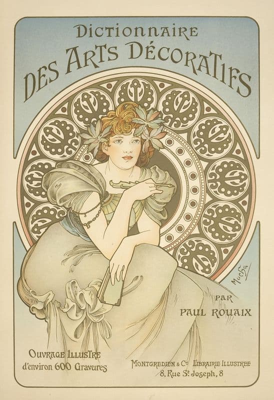 Dictionnaire des Arts Décoratifs (c. 1902) as a canvas print