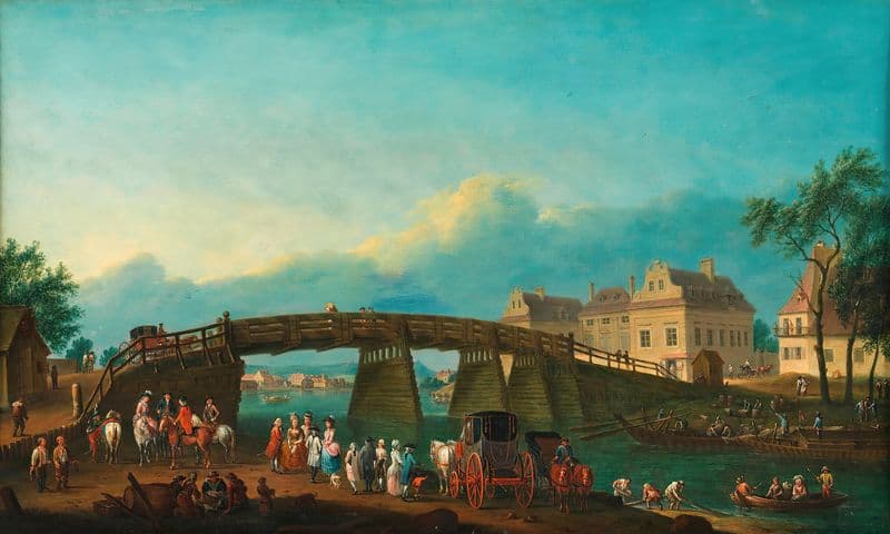 Die alte Augartenbrücke as a canvas print