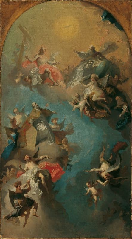Die Aufnahme des heiligen Augustinus in den Himmel (1785-1786) as a canvas print
