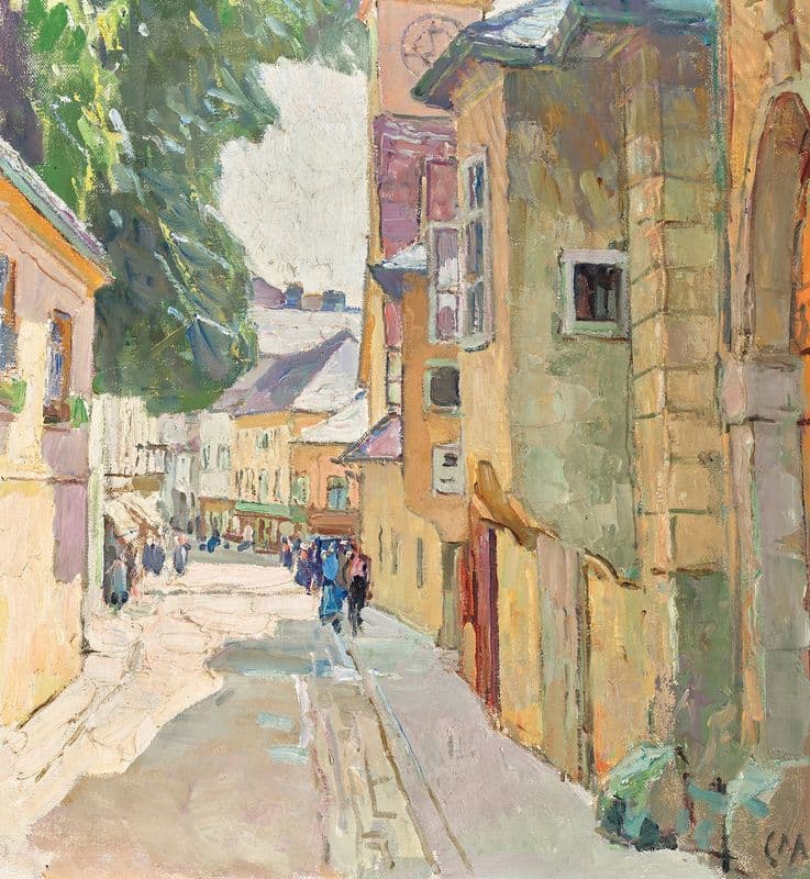 Die Dr. Seipel-Straße in Mödling as a canvas print