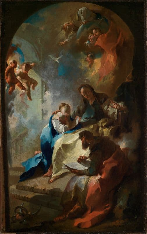 Die Erziehung Mariens (ca 1752-1754) as a canvas print