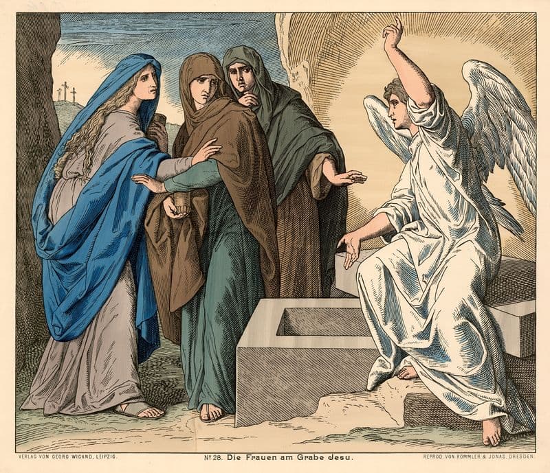 Die Frauen am Grabe Jesu (An angel declareth the resurrection of Christ) as a canvas print